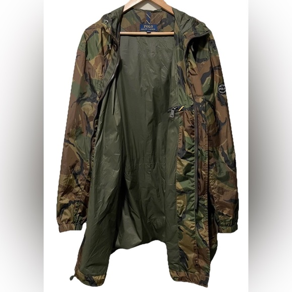 Polo Ralph Lauren Men’s Large Green Camo Lightweight Parka Jacket - Picture 9 of 12